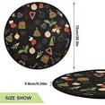 thumbnail image 3 of Coolnut Christmas Christmas Tree Mat Round Christmas Tree Stand Mat Decoration for Holiday Party Home Christmas Day Ornaments Floor Door, 28.3", 3 of 6