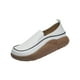 thumbnail image 5 of Zapatos informales para mujer, suelas de goma, ropa de calle superior de PU, zapatos deportivos de moda, zapatos cómodos para caminar al aire libre pa Beige SM SunniMix Plataforma de mujeres, 5 of 8