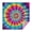 Rainbow Tie Dye-1, variant on Rainbow Tie Dye Mandala Pattern Square Tablecloth,Waterproof Square Table Cover,Wipeable Spillproof Washable Table Cover for Home Kitchen Party Decor 42"X42"(107x107cm)