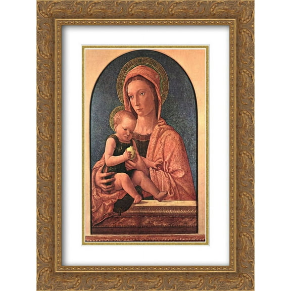 Giovanni Bellini 2x Matted 20x24 Gold Ornate Framed Art Print 'Madonna and Child'