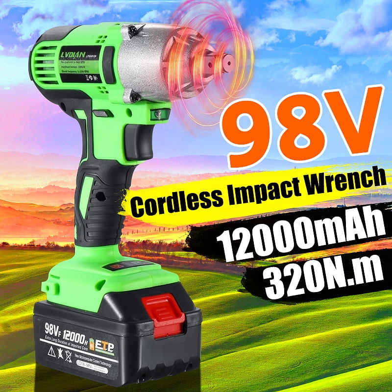 110-240V 98VF Impact Wrench Electric Drill Cordless Rechargeable Tools 320    . 