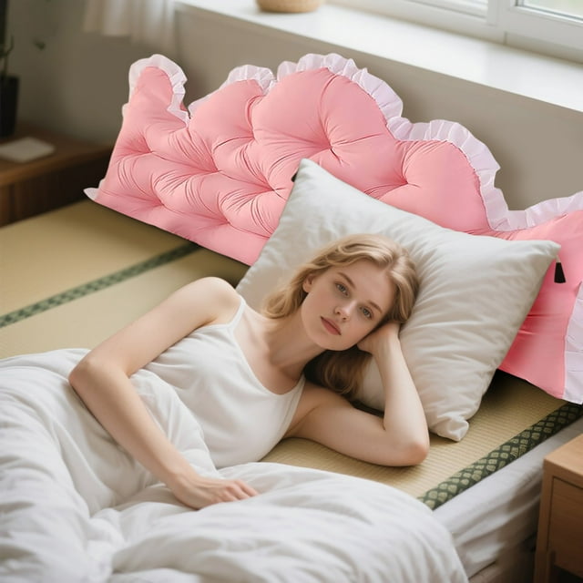 Hudfg Coussin de Dos / Oreiller de Repos / Soutien de Lecture en Lin Doux / Repos Confortable