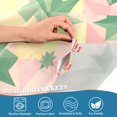 thumbnail image 3 of Yayeee Kitchen Curtains Tier Pair Light Filtering 27"x36" Rod Pocket Short Cafe Window Panel, Retro Symmetrical Stars, 3 of 7