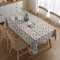 thumbnail image 2 of Beige Cartoon Horse Rainbow Pattern Rectangle Tablecloth 60"x84",Waterproof Polyester Rectangle Table Cloth, Wipeable Spillproof Polyester Tablecloth for Dining, Camping, Indoor and Outdoor, 2 of 5