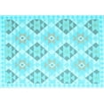 thumbnail image 1 of Ahgly Company Indoor Rectangle Southwestern Light Blue Country Area Rugs, 2' x 3', 1 of 1