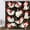 Black Red, variant on Mushroom Shower Curtain for Bathroom, Boho Floral Wildflower Butterfly Bath Curtain Rustic Herbs Plants Botanical Aesthetic Waterproof Shower Curtains Polyester Fabric with 12 Hooks 36x72 Inch