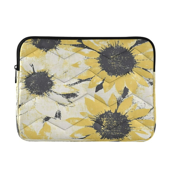 Laptop Bag Briefcase Computer Inner Bag Computer Bag Laptop Sleeve Case for Work Travel School Yellow and White Sunflower