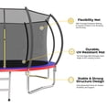 thumbnail image 3 of Mersco 12FT/14FT Trampoline for Kids with Mulifunctional Target Cloth,Outdoor Recreational Trampolines with Enclosure Net and Ladder,Jumping Trampoline SPACE for Birthday Gifts,Multicolor, 3 of 11