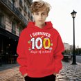 thumbnail image 2 of 100 Days of School Preppy Hoodie for Kids - Boys Girls Letter Graphic Long Sleeve Back to School Sweatshirt, 2 of 4