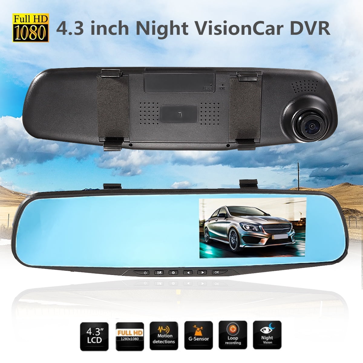 2X 1080P HD Car DVR Dash Vehicle Camera Video Recorder Cam Night Vision G-Sensor