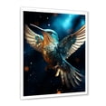 thumbnail image 2 of Designart "Fluttering Hummingbird Skies in Blue II" Animals Framed Wall Art - Traditional Blue Hummingbird Living Room Framed Canvas Art, 2 of 6