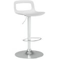 thumbnail image 4 of thksbought Bar Stools Set of 4, Adjustable Plastic Swivel Barstools, Modern Counter Stools with Open-Back and Footrest, Counter Height Barstools for Bar, Kitchen and Dining Room(Matte White), 4 of 17