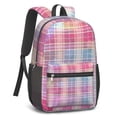 thumbnail image 2 of 17 Inch Lightweight Backpack,PVC Waterproof Oxford Fabric, Ergonomically Designed, with Large Capacity, Denim Cowboy Jean Style, 2 of 5