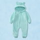 thumbnail image 2 of Body De Bebé Canastilla Onesies Para Niños Pequeños Niñas Color Felpa Lindo Oso Orejas Invierno Grueso Mantener Caliente Mono Mameluco Azul Claro Odeerbi LM103-3740, 2 of 9