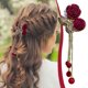 thumbnail image 1 of Horquilla con rosas brillantes Xihbxyly pinzas con cabello vintage tocado elegante con borlas de rosas, 1 of 7