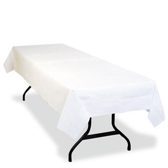 Tablemate PT549WH Table Set Poly Tissue Table Cover 54 x 108 White Six per Pack