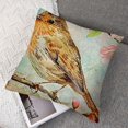 thumbnail image 7 of Watercolor Throw Pillow Cover Vintage Lovely Robin Sitting on Tree Branch Green Leaves Bird Spring Summer Nature Decor Pillow Case for Home Sofa Couch Cushion Cover  (LR-Robin), 7 of 7
