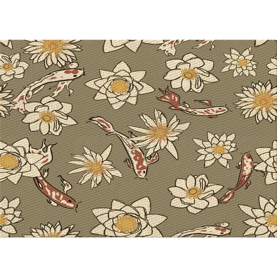 Ahgly Company Indoor Rectangle Patterned Red Dirt Brown Area Rugs, 8' x 12'