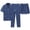 Blue, variant on Blekii Men's 3 Piece Pajama Set, Short Sleeve Top & Shorts Sleepwear, Matching Lightweight Loungewear, Summer Breathable Sleep Outfit, Complete Sleep Set for Hot Weather,