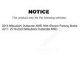 thumbnail image 2 of Transit Auto Front Rear Hub Bearing Assembly Disc Brake Rotor and Ceramic Pad Kit (10Pc) for Car 2017-2020 Mitsubishi Outlander AWD with Electric Parking Left Right (Driver Passenger) KBB-122896, 2 of 10