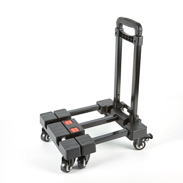 Carro de equipaje plegable Cola Carro utilitario Plegable con manija ajustable Base extensible Carga máxima 100 kg