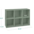 thumbnail image 3 of Best Choice Products 6-Cube Bookshelf, 13.5in Display Storage System, Organizer w/ Removable Back Panels - Sage, 3 of 9