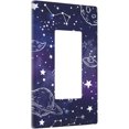 thumbnail image 2 of NICKSUN Galaxy Space Purple Wall Plate, 1 Gang Rocker Outlet Cover Decorative Switch Plate for Office Home Decor, 4.5 x 2.76 Inch, 2 of 6