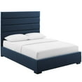 thumbnail image 2 of Modway Genevieve Queen Upholstered Fabric and Solid Wood Platform Bed in Blue, 2 of 6