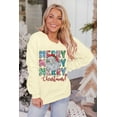 thumbnail image 5 of VILOVE Women Oversized Merry Christmas Sweatshirt Santa Graphic Merry Letter Print Crew Neck Long Sleeve Pullover Tops, 5 of 7