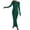Green, variant on Plus Size Summer Dresses Women'S Summer Solid Color Long Sleeve Crew Neck Dress