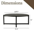 thumbnail image 2 of COSIEST Outdoor Patio 31.5" W x 12" H Dark Grey Round Metal Coffee Table Stand, 2 of 6