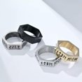 thumbnail image 3 of QQTDFG Men Women Viking Ring Stainless Steel Hexagon Norse Raven Runes Band Size 7-13-Silver-7, 3 of 7