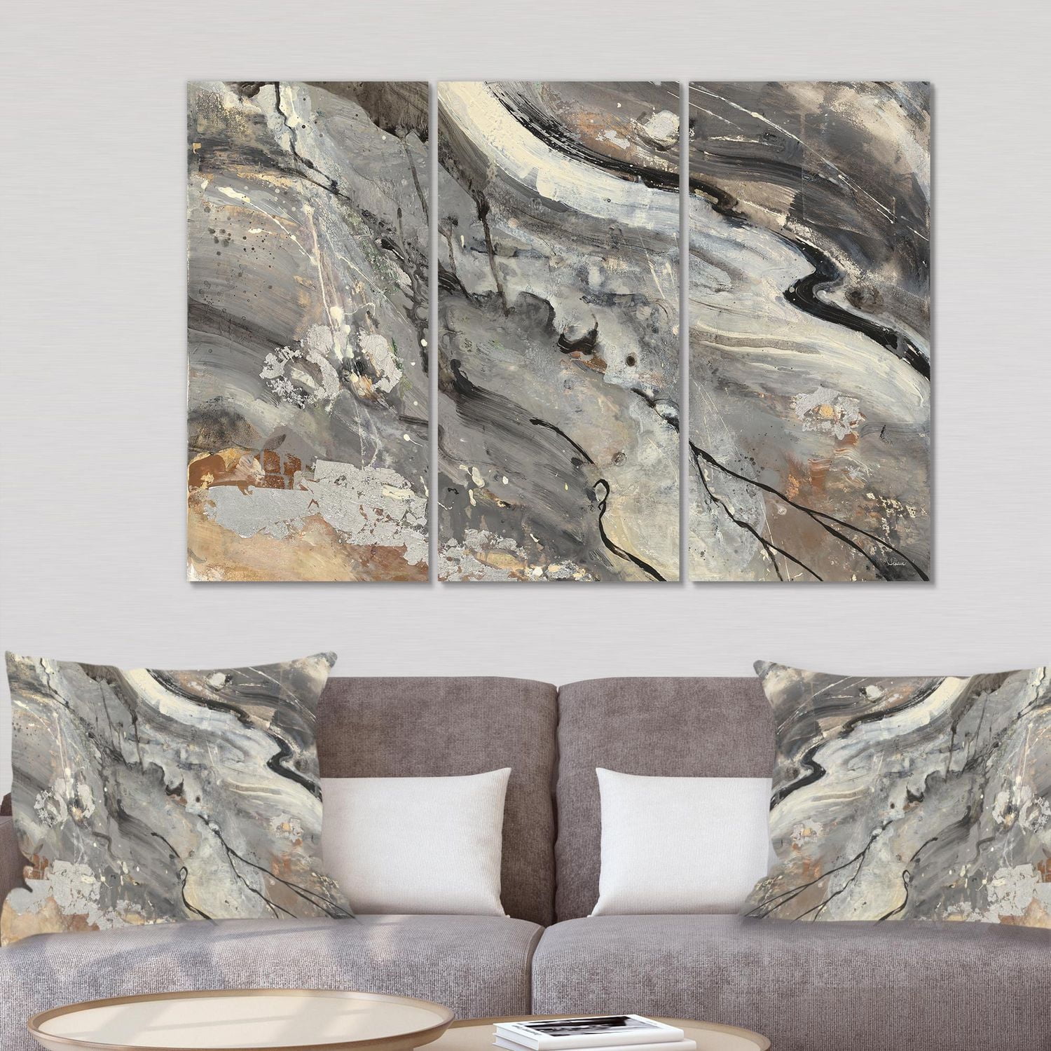 Designart Fire and Ice Minerals II Canvas Wall Art