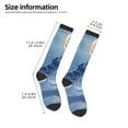 thumbnail image 2 of Knee High Socks for Men and Women, Howling Wolf Full Moon Althletic Compression Socks, Support Long Tube Socks for Outdoor Sport, Calf Socks, High Stockings for Women Men, 2 of 7