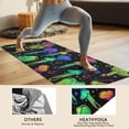 thumbnail image 4 of Colorful Mushroom Star Black Pattern Hot Yoga Mat Towel Non Slip for Hot Yoga - Quick-Drying Yoga Mat Cover with 4 Corner Pockets with Travel Bag - Hot Yoga Towel Non Slip 74"x26", 4 of 6