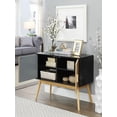 thumbnail image 4 of Convenience Concepts Oslo Storage Console in Natural and Black Wood Finish, 4 of 5