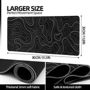 Mouse Pad Gaming Mousepad 31.5 x 11.8 x0.12in Large Mouse Pad for Keyboard and Mouse with Anti-Slip Rubber Base, Keyboard Pad XL Mouse Mat for Home and Office(Black)