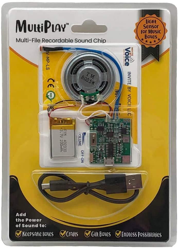 VERY EASY to RECORD LIGHT SENSOR ACTIVATED Re-recordable Sound Chip Module 