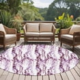 thumbnail image 4 of Purple Weeping Eucalyptus Round Area Rug 8Ft Washable Large Circle Rugs for Living Room Dorm, Spring Summer Farmhouse Leaves Non-Slip Carpet Floor Mats Indoor Outdoor Carpet Runner Home Decor, 4 of 8