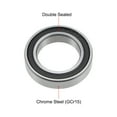 thumbnail image 2 of Uxcell 6804-2RS Double Sealed Deep Groove Ball Bearings Thin Section Chrome Steel Silver Tone 5pcs, 2 of 3