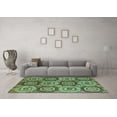 thumbnail image 3 of Ahgly Company Indoor Rectangle Oriental Turquoise Blue Modern Area Rugs, 7' x 9', 3 of 4