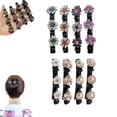 thumbnail image 1 of Pinzas para el cabello trenzadas para mujeres, pinzas para el cabello trenzadas con piedras de cristal brillantes de Newnewlooks con 3 pinzas pequeñas, pinzas para el cabello trenzadas para peinar y d, 1 of 5