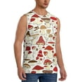 thumbnail image 2 of Uemuo Cartoon Mushrooms Pattern Men's Sleeveless T-Shirt,Muscle Athletic Tank Top, Moisture-wicking Quick-dry Breathable Classic Tee Top for Gym Run Outdoor Sports-XX-Large, 2 of 8