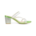 thumbnail image 3 of BLISSFUL STEP Women Rhines Block Heel Slide Sandals Green 6, 3 of 7