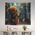 thumbnail image 2 of Yiaed Cute Butterfly Bear Print Tapestry for Bedroom,Tapestry Wall Tapestries, Tapestry Aesthetic for Living Room Dorm Room 51" X 60", 2 of 6