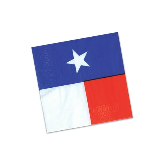 Beistle 5" x 5" Texas Beverage Napkins 16/Pack 58167