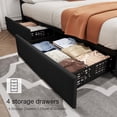 thumbnail image 2 of ChaoLink Queen Bed Frame, with 4 Storage Drawers & Adjustable Headboard, Black, 2 of 9