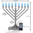 thumbnail image 3 of NbHnJs Electric RGB Led Menorah for Chanukah Hanukkah Decorations,Silver, 3 of 7