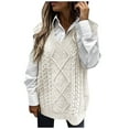 thumbnail image 1 of Suéter Chaleco Mujer Suéter de Punto Con Cuello en V Multicolor Sólido Casual Tops de Moda Odeerbi  ODB175427, 1 of 7