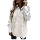 thumbnail image 1 of Suéter Chaleco Mujer Suéter de Punto Con Cuello en V Multicolor Sólido Casual Tops de Moda Odeerbi  ODB175427, 1 of 7